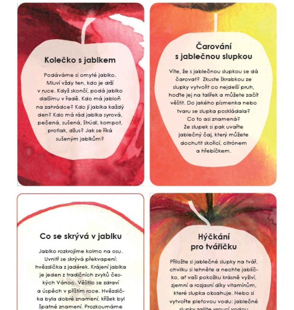 Jablíčka - vzdělávací karty