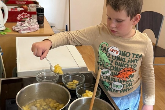 Zpracování jablíček z naší školní zahrady 1