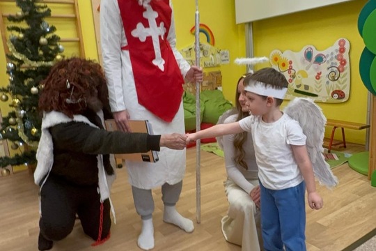 Mikuláš u nás ve školce  1