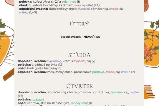 Naše jídelníčky  1