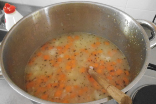 Včeličky vaří zeleninovou polévku 1