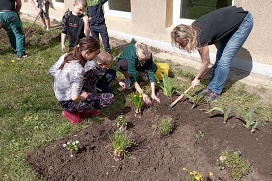 Sázíme stromy, keře a byliny na školní zahradě 1