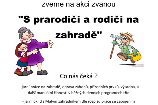 S prarodiči a rodiči na zahrádce 1