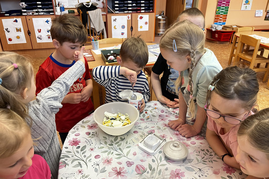 Vejce a červené zelí - Kytičky 1