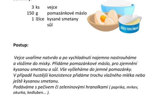Barevné pokusy a vaječná pomazánka 1