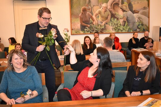 Slavnostní předávání bronzového certifikátu MŠ Alergo na radnici v Žatci 1