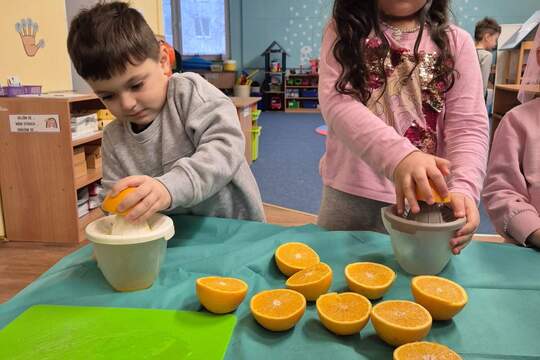 Džus a krmítka z čerstvých pomerančů 1