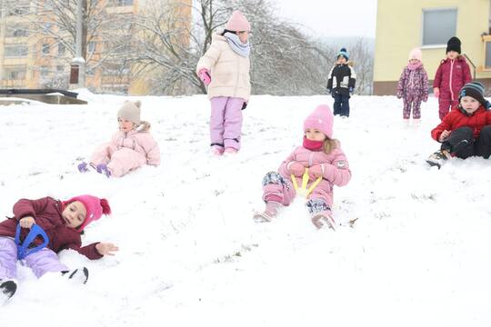 První sníh - článek v novinách Blesk 1