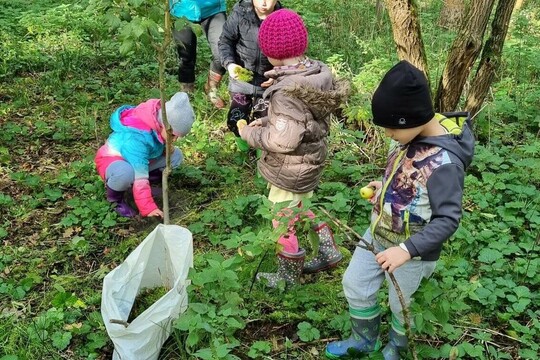 MŠ Sluníčko Krupka - Poznáváme podzimní přírodu se skřítkem Lesníčkem a vílou Lesněnkou 1