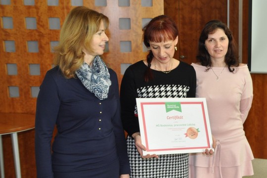Mateřská škola Lidická v Boskovicích získala bronzový certifikát 1