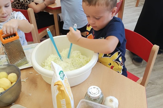 Koťátka z MŠ Kollárova - Domácí cuketovo-patizonové bramboráčky 1