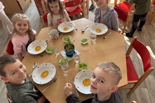 Motýlci z MŠ Kollárova - Sklizeň salátu 1