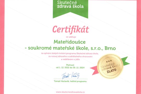 Zlatý certifikát je náš! 1