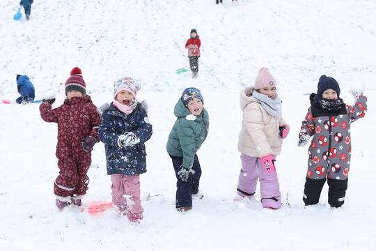 První sníh - článek v novinách Blesk 1