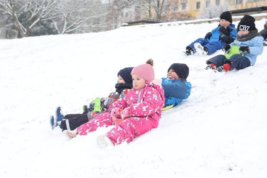 První sníh - článek v novinách Blesk 1