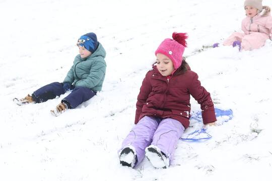 První sníh - článek v novinách Blesk 1