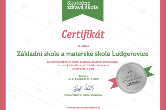 Obhájení stříbrného certifikátu 1