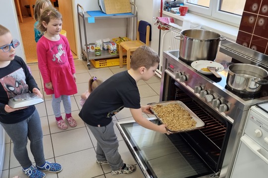 Ježečci - Granola s jablky, medem a skořicí 1