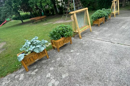 Slavnostní otevření naší "Jedlé školní zahrady" 1