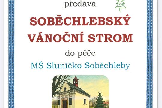 MŠ Sluníčko Soběchleby - Slavnostní setkání - převzetí stromku 1