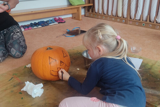 Podzimní dýňování ve školce Podzimní dýňování ve školce 1