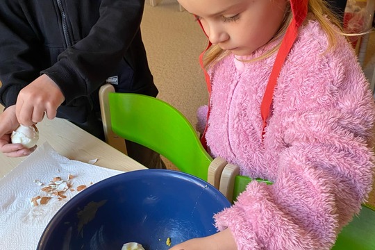 Včeličky připravily vajíčkovou pomazánku  1