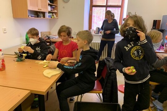 Zpracovávání bio jablek 1
