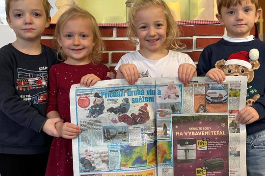 První sníh - článek v novinách Blesk 1