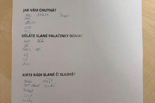 Dnešní ochutnávka slaných palačinek  1