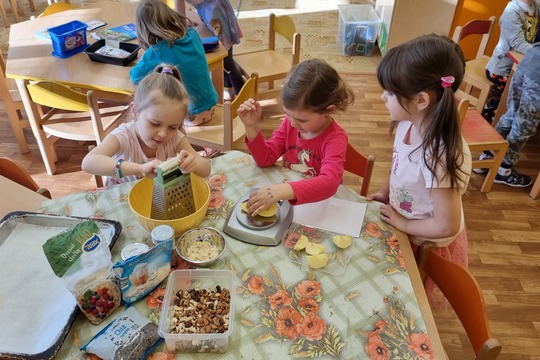 Ježečci - Granola s jablky, medem a skořicí 1