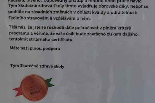 První mateřská škola v Hradci Králové získala bronzový certifikát 1