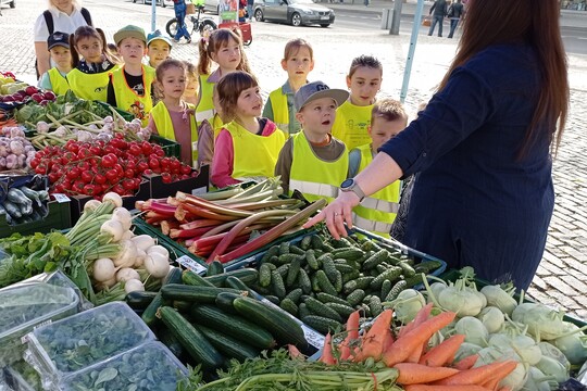 Návštěva farmářských trhů ve městě 1