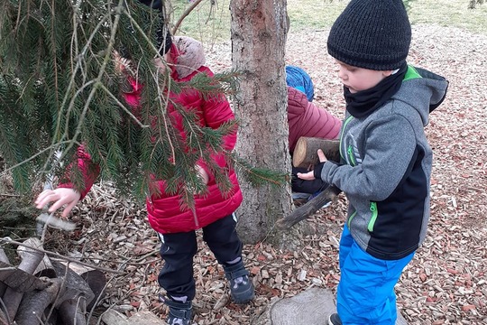 Úklid školní zahrady 1