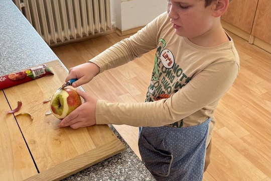 Zpracování jablíček z naší školní zahrady 1