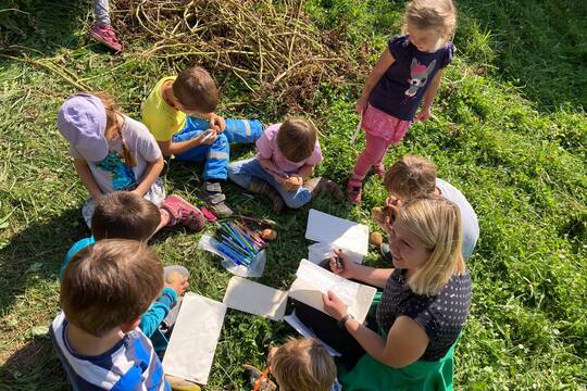 Podzimní úroda v lesní školce a ekocentru Na Pasece 1