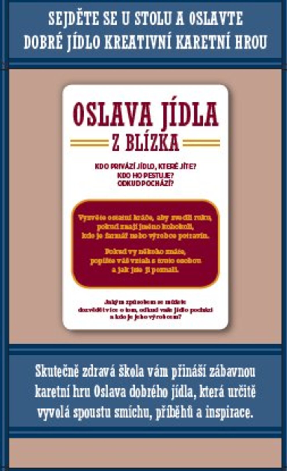 Karetní hra "Oslava dobrého jídla"